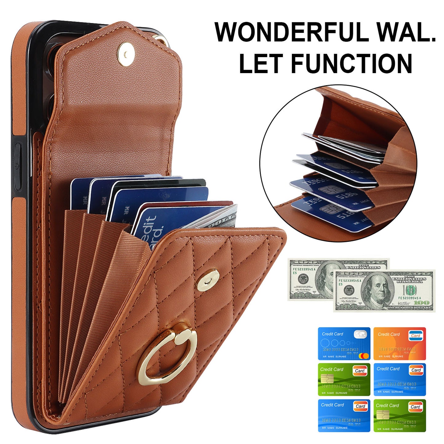 iPhone Crossbody Card Case: Show casting wallet card departments