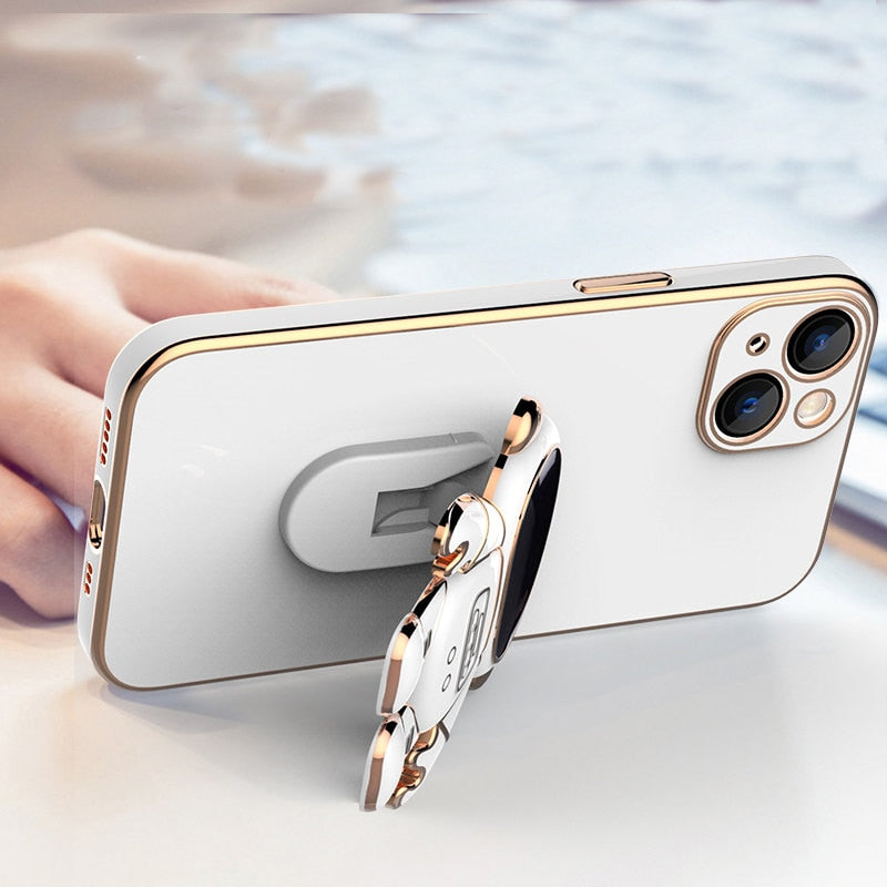 Astronaut iPhone Flip Case, opened electrical bracket view