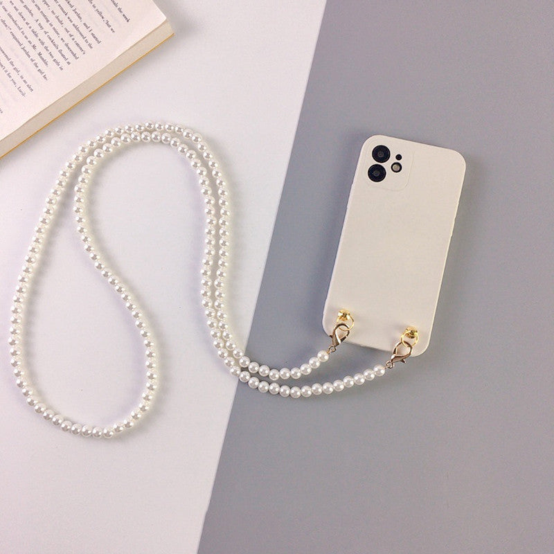Luxury Crossbody iPhone Pearl Case 