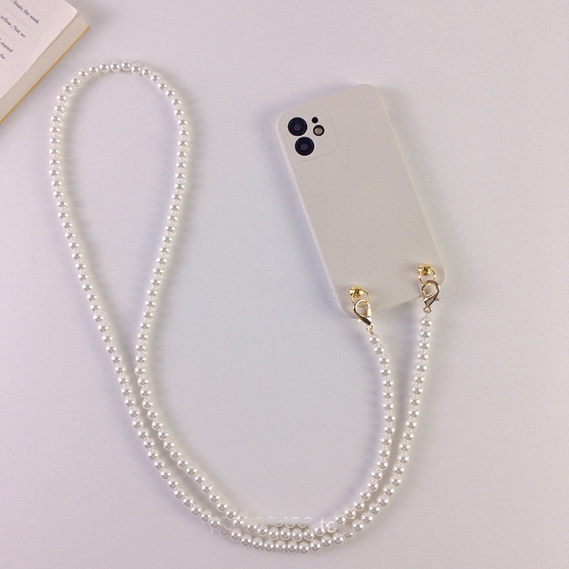 Luxury Crossbody iPhone Pearl Case 