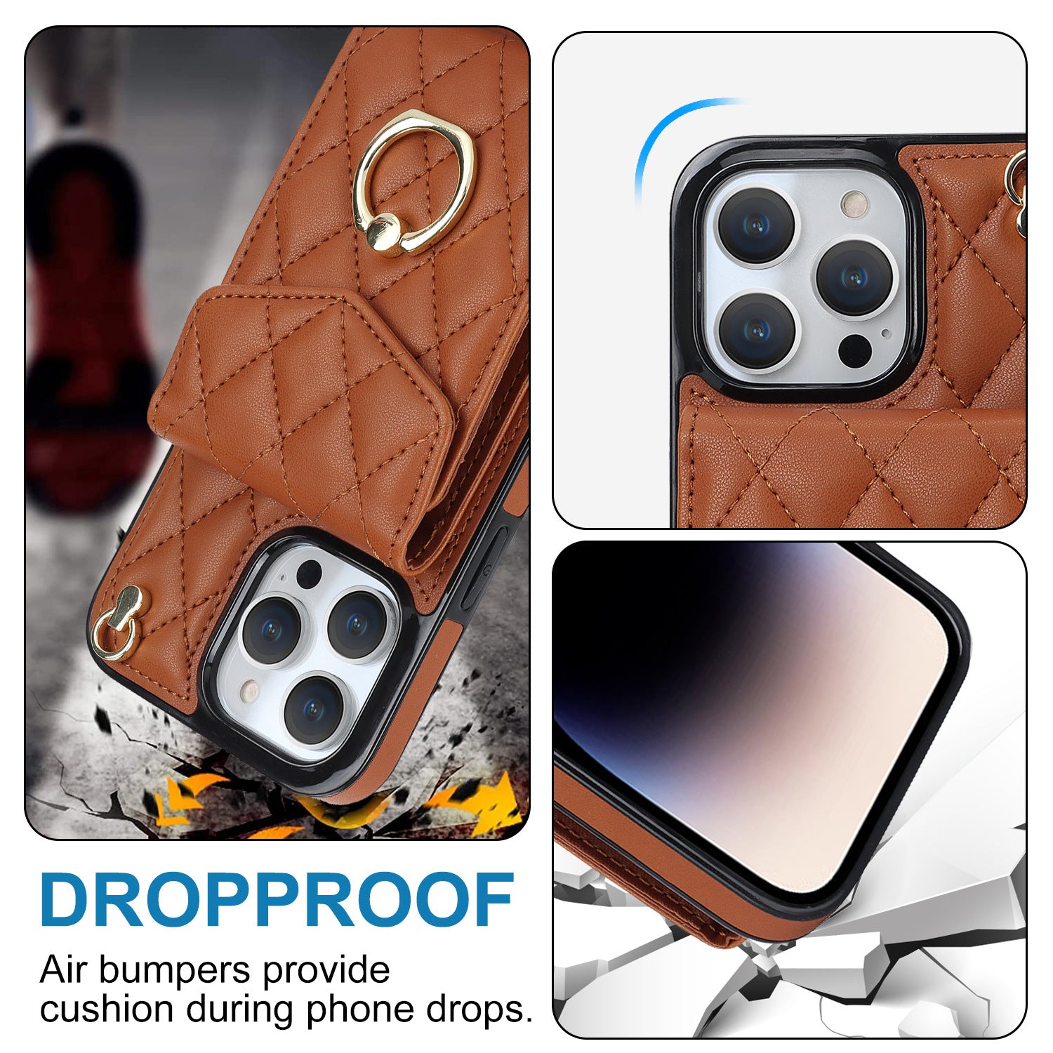 iPhone Crossbody Card Case: Show casting protection