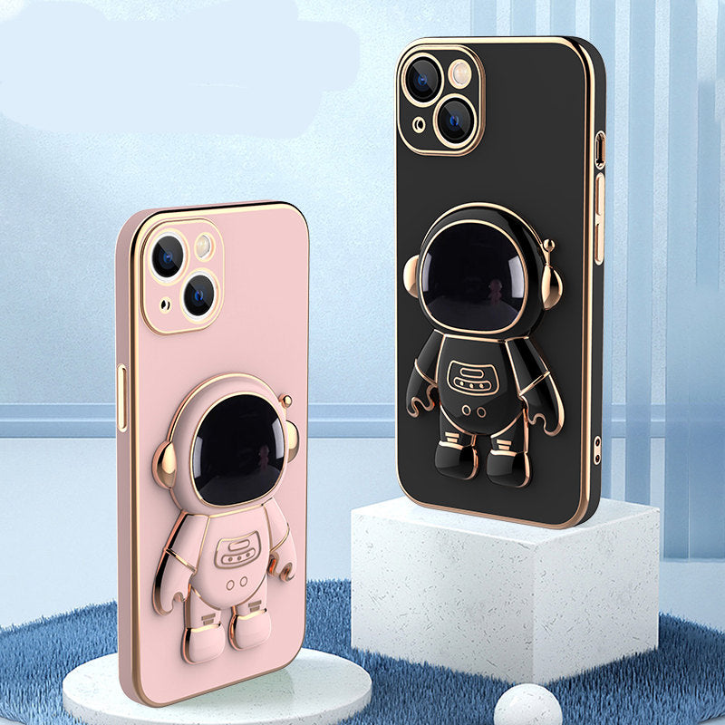 Two Astronaut iPhone Flip Cases, Black and Pink