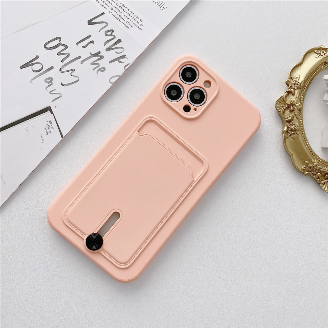 Silicone iPhone Card Holder: Pink