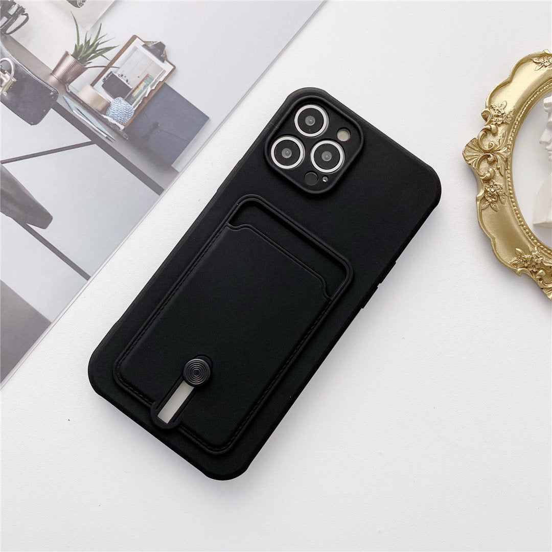 Silicone iPhone Card Holder: Black