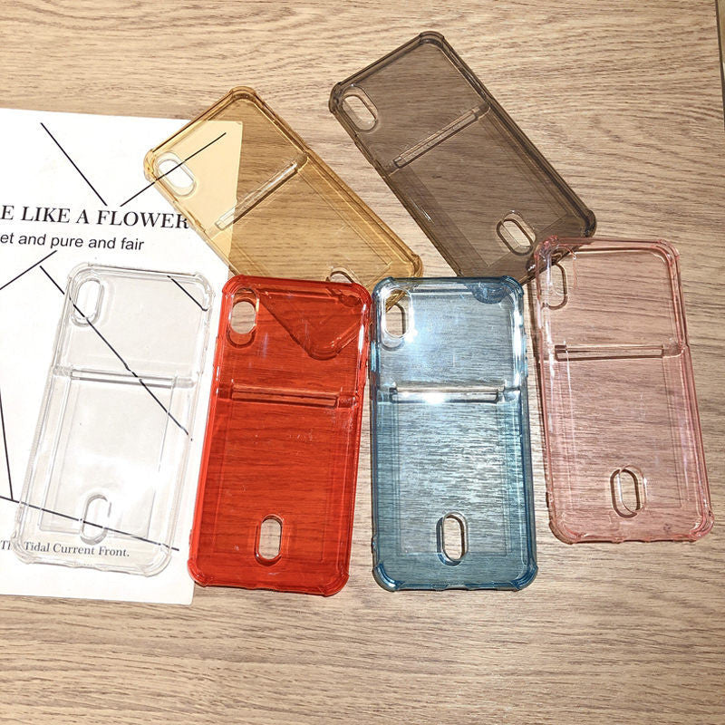 Feminine Elegance Meets Functionality: Clear iPhone Case with Stylish Card Holder