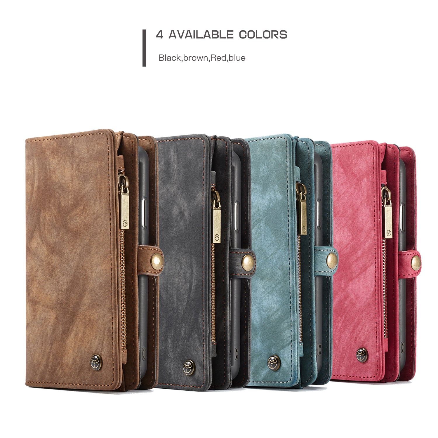 Card Holder Flip Wallet iPhone Case: Available colors